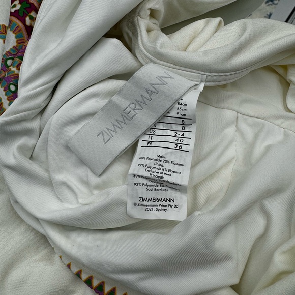 🆕 ZIMMERMANN 🧿 NWOT Teddy Paisley Plunge Bathing Suit, Sz 0 - MISSING BELT - Picture 14 of 16